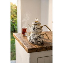 Frefly Store Acar XAP-10378 Scottish Garden Emaye Tombul Çaydanlık Takımı