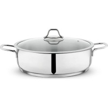 Frefly Store Schäfer Held Çelik Basık Tencere-24 Cm-2 Prç.-Inox