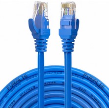 Frefly Store Furalis Cat6 Ethernet Kablosu (20 Metre) - 1000 Mbps’e Kadar Veri Aktarımı - Fabrikasyon RJ45 Konnektörlü - Mavi