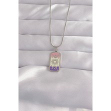 Oghamay 316L Çelik Gümüş Renk Karışık Mineli Ay Figür Tarot Kolye
