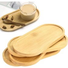 Frefly Store Bambu Oval Sunum ve Servis Tepsisi Yağdanlık Altlığı Mutfak ve Banyo Organizer Sunumluk Kahvaltı Tabağı Çerezlik Kahvelik Çok Amaçlı Sunumluk