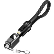 Frefly Store S-Link Armor CL-020 Kısa Lightning Şarj Kablosu 20CM, 30W Pd Hızlı Şarj Destekli Type-C To Lightning Örgülü Dayanıklı Kablo, Powerbank Araç Içi Seyahat ve Günlük Kullanım Için iPhone iPad Uyumlu