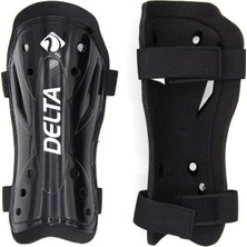 Frefly Store Delta Spor Çift Cırtlı 2 Adet Tekmelik Futbol Tekmeliği Futbolcu Kaval Koruyucu,siyah,small