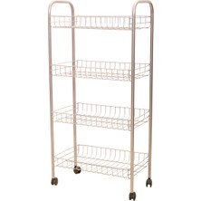 Metaltex 4 Katlı Metal Raf 41 cm Genişlikte Ofis ve Mutfak İçin Pratik Kullanım