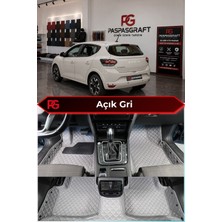 Dacia Yeni Sandero Açık Gri 8d Diamond Premium Havuzlu Deri Oto Paspas