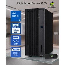 Asus Expertcenter P500 Intel Core 5 (210H) 64GB Ddr5 512GB SSD Freedos + Flash Bellek Hediye