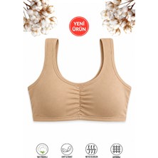 Özkan Underwear Özkan 43726 Kız Çocuk %95 Pamuklu Likralı Süprem Çıkarılabilir Pedli Alıştırma Sütyeni Kalın Askılı Yarım Atlet Büstiyer