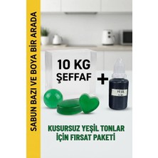 Organik Hekim 10 kg Şeffaf Sabun Bazı + 30 ml Yeşil Sabun Boyası Hobi Seti