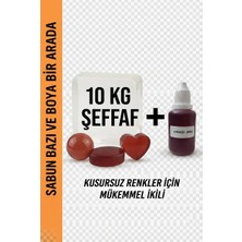 Organik Hekim 10 kg Şeffaf Sabun Bazı + 30 ml Kırmızı Sabun Boyası – Ekonomik Avantaj Paketi