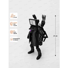 Skibidi Toilet Premium Titan Tvman (Tüm Eklemleri Hareketli) Aksiyon Figürü Oyuncak 21 cm