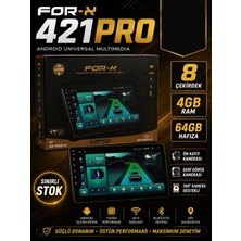 For-x For - x 421 Pro 4/64 GB 9" 8 Çekirdek 360 Kamera Destekli Android Multimedia