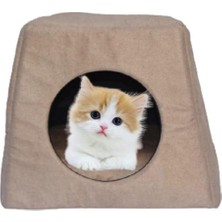 Kedi Yatağı-Kedi Evi-3 Fonksiyonlu-Katlanır- Kedi Alaska Evi-Kedi Eskimo Evi-Kedi Mağarası (Kah