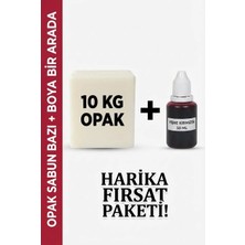 Organik Hekim 10 kg Opak Sabun Bazı + 30 ml Vişne Kırmızısı Sabun Boyası Hobi Seti