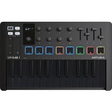 Minilab 3 Deep Black, Klavye, Siyah Beyaz