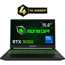 Monster Abra A5 V22.4 Intel Core 5 205H 16GB 500GB Rtx 3050 Freedos 15,6" 144 Hz Oyun Bilgisayarı