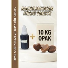 Organik Hekim 10 kg Opak Sabun Bazı + 30 ml Kahve Rengi Sabun Boyası – Kahve Tonlarında Sabunlar Için Ikili Avantaj Paketi