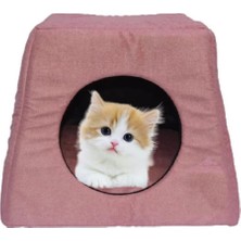 Kedi Yatağı-Kedi Evi-3 Fonksiyonlu-Katlanır- Kedi Alaska Evi-Kedi Eskimo Evi-Kedi Mağarası (Pem