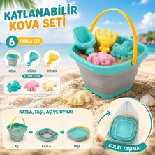 Katlanabilir Kova Seti 6 Parça Plaj Oyuncak Seti