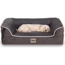Jungolica Sezar Kedi ve Köpek Yatağı Antrasit 75X95 Cm, Ortopedik VISCO,%100 Su Geçirmez Alez, �
