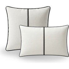 Lidoma Home "linea" Dekoratif Kırlent Kılıfı Seti - Beyaz