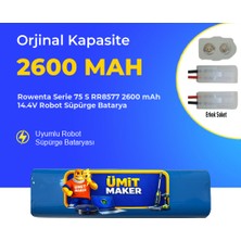 Ümit Maker Rowenta Serie 75 S RR8577 2600 Mah 14.4V Robot Süpürge Batarya