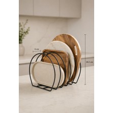 Edora Home Siyah Tepsi Düzenleyici Raf Tezgah Üstü Organizer Paslanmaz Metal