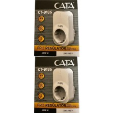 Cata CT-9186 Akım Korumalı Tekli Kablosuz Priz 4000 W Yıldırım Koruması ile Dayanıklı 2 Adet