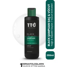 TTO Thermal Black 250 ml Arındırıcı Bitkisel Şampuan - Kepek Karşıtı & Yağ Dengeleyici Etki