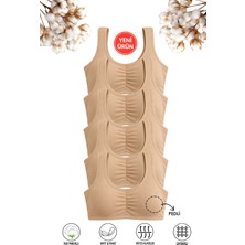 Özkan Underwear Özkan 43726 5'li Paket Kız Çocuk %95 Pamuklu Likralı Süprem Çıkarılabilir Pedli Alıştırma Sütyeni Kalın Askılı Yarım Atlet Büstiyer