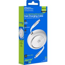 Acl ACK-121 Pd 27W Ultra Hızlı Geri Çekilebilir Usb-C To Lightning Şarj Kablosu (1 Metre)