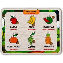 heptex Ahşap Meyveler Eğitim Panosu