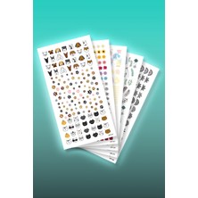 Artikel 5'li Tırnak Dövmesi Seti, Tırnak Sticker Seti, Nail Art, Tattoo
