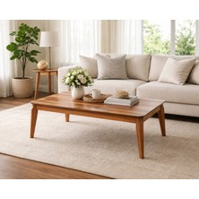 Fami Home Lotto Ceviz Modern Orta Sehpa Ahşap Salon Sehpası