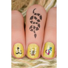 Artikel Karışık Şekiller- 1 Tırnak Dövmesi, Tırnak Tattoo, Nail Art, Tırnak Sticker