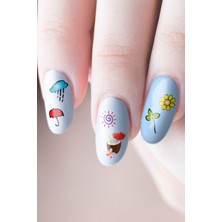 Artikel Mevsimler Tırnak Dövmesi, Tırnak Tattoo, Nail Art, Tırnak Sticker
