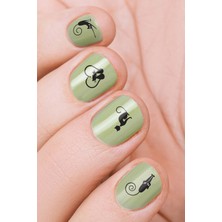 Artikel Kedi Tırnak Dövmesi, Tırnak Tattoo, Nail Art, Tırnak Sticker