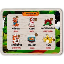 heptex Ahşap Hayvanlar Eğitim Panosu