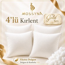 Mossyna | Gold Serisi | 4'lü Double Ultra Dolgun Kırlent Iç Yastık Micro Kumaş | Boncuk Silikon Dolgulu | Farklı Ebat Seçenekli