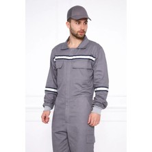 Ayışığı Reflektörlü Iş Tulumu – 16/12 Gabardin, Dayanıklı Iş Güvenliği Tulumu