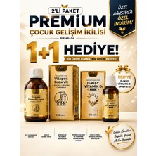 Vitapex Growvit L-Arjinin, Kolostrum & L-Karnitin 150 ml Şurup + D-Way Vitamin D3 400 Iu Sprey 30 ml 1 Alana 1 Hediye