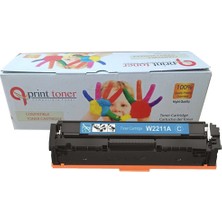 QPRİNT TONER Hp 207A Muadil Toner Çipsiz Mavi W2211A Garantli Toner Yeni Versiyon M255 Mfp M282 Mfp M283