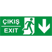 Ayışığı Acil Çıkış Levhası 12X25 Fotolümenli Dekota | Glow Karanlıkta Parlayan Exit Tabelası