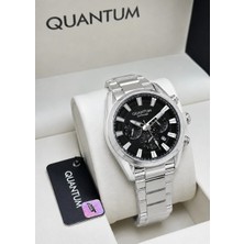 Quantum 24 Ay Garantili Çelik Kordon Safir Cam 10ATM Su Geçirmezlik Çelik Kordon Erkek Kol Saati