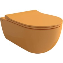 Bocchı Bocchi - V-Tondo Rimless Asma Klozet Parlak Mandalina Sarısı - 1416-021-0128