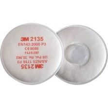 3m 2135 P3R Partikül Filtresi (1 Çift) | Toz, Sis ve Duman Koruması, Bayonet Uyumlu, Yeniden Kullanılabilir