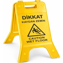 Ayışığı Kaygan Zemin Uyarı Levhası | Islak Zemin Uyarı Tabelası, Seyyar Plastik Uyarı Levhası 30X60 cm