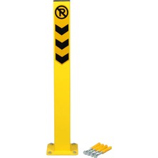 Ayışığı Sabit Otopark Direği 75 cm – Çelik Park Demiri, Reflektif Bantlı, Dış Mekan Dayanımlı Park Bariyeri