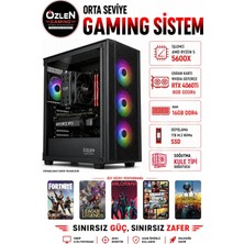 Özlen X39 RYZEN 5 5600X RTX 4060 Tİ 8GB 16GB RAM 1TB M.2 SSD Oyuncu Bilgisayarı