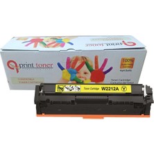 QPRİNT TONER Hp 207A Muadil Toner Çipsiz Sarı W2212A Garantili Toner Yei Versiyon M255 Mfp M282 Mfp M283