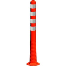 Evelux 100 cm Esnek Delinatör Soketli Tpe | Reflektif Bantlı Şerit Ayırıcı Trafik Dubası | Otopark Yol Şantiye Ayırıcı